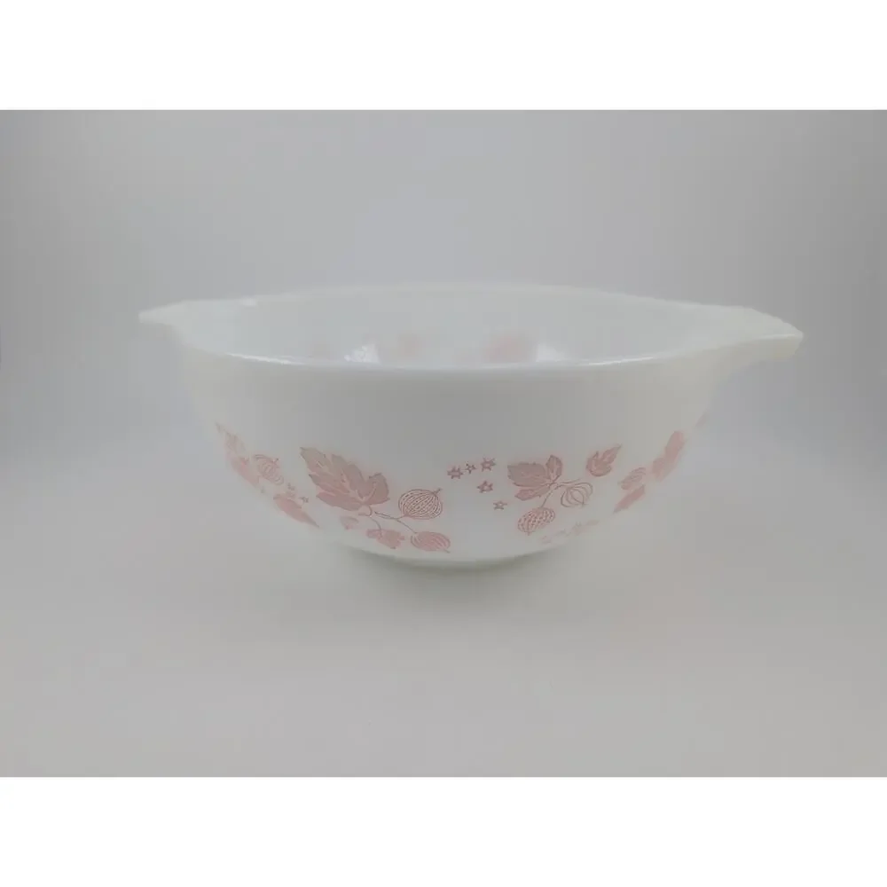 VTG 2 Set Pyrex Gooseberry Cinderella Mixing Bowls #444 4qt & #443 2.5qt SCUFFS